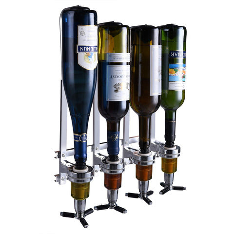 MUGLIO front view wall-mounted dispenser showing neat four-bottle storage and sleek finish