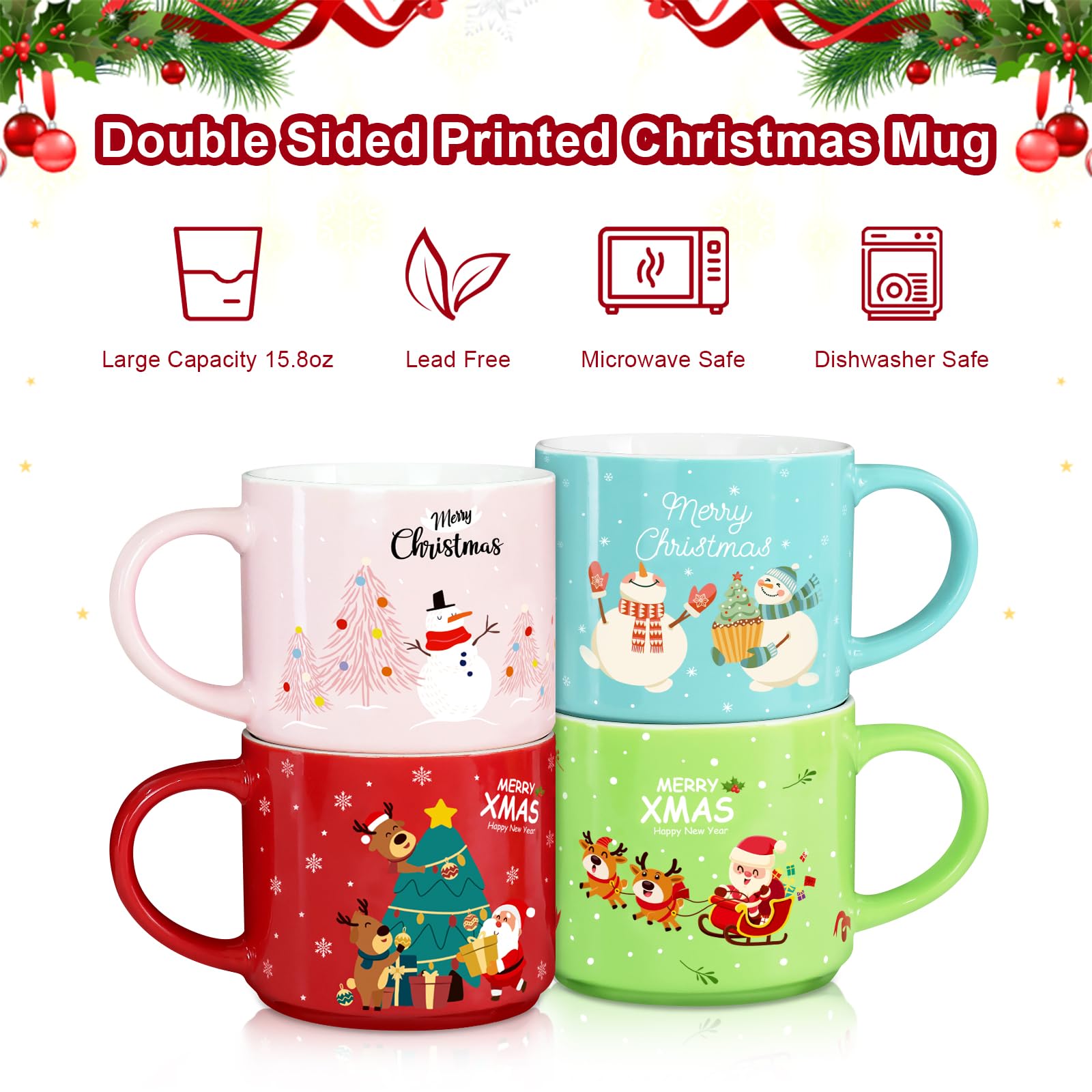 Mulbozy stacked mugs on stand saving counter space efficiently