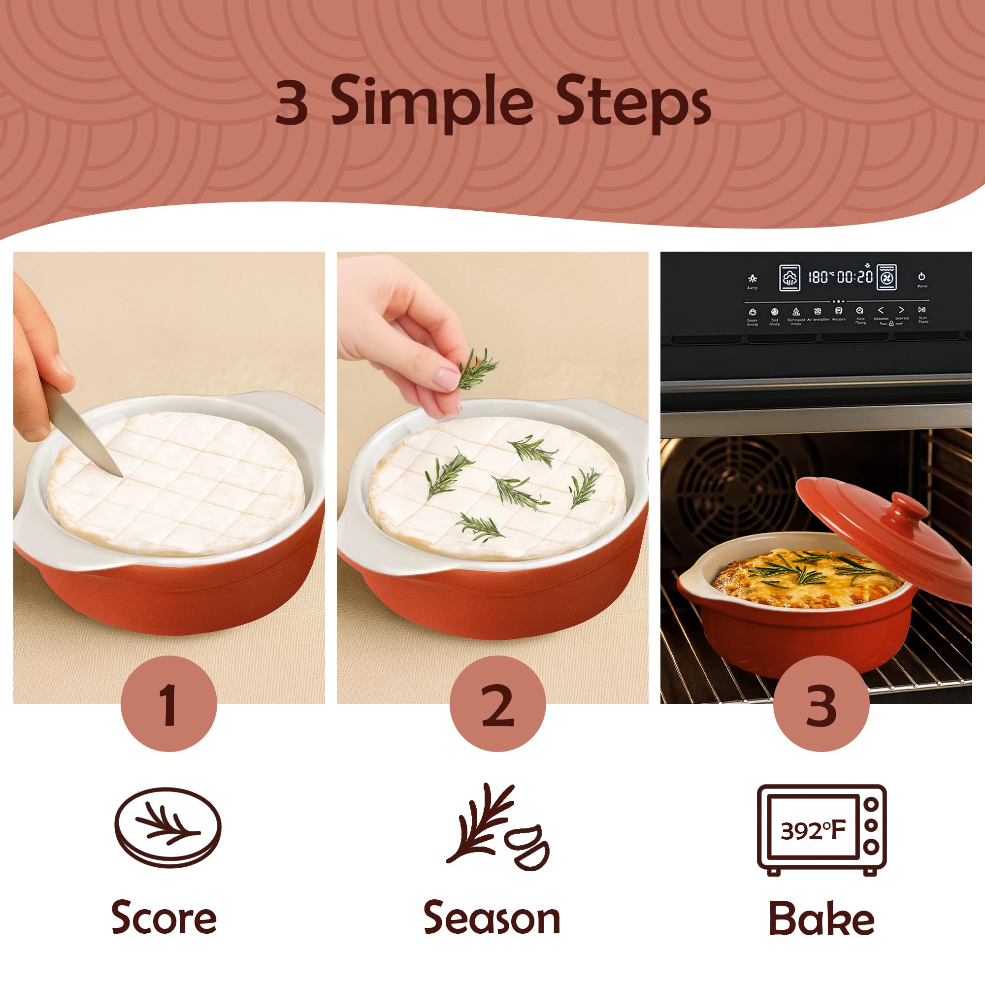 Muldale brie baker lid detail highlighting fit and steam retention for even melting
