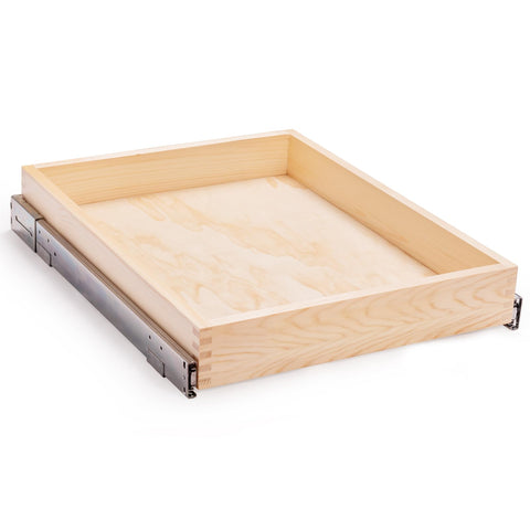 Mulush front view assembled drawer showing finished wood and clean edges for organized storage