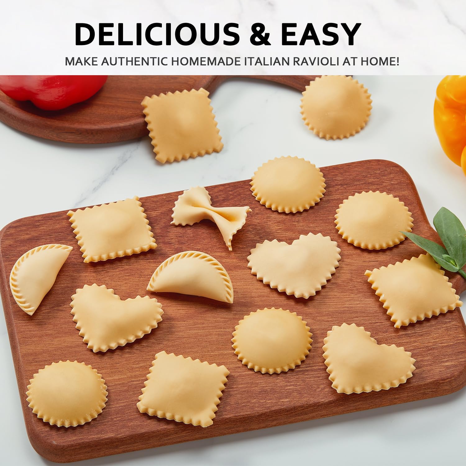 MUMSUNG ravioli wheel cutter trimming edges for uniform portions
