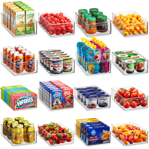 Munfix front view of 16-piece set showing all bins for quick organization