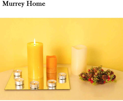 Murrey Home tiles next to a ruler showing 12-by-12 inch scale and sizing clarity