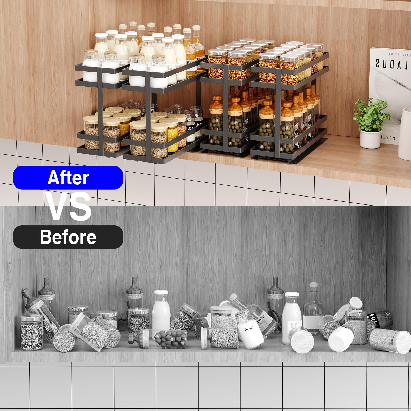 Mustorn in a kitchen scene showing organized countertop and time-saving benefit