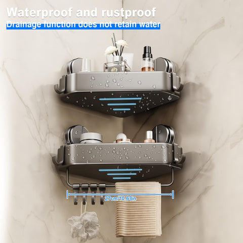 Mustorn shelf drainage detail showing quick-dry, mold prevention