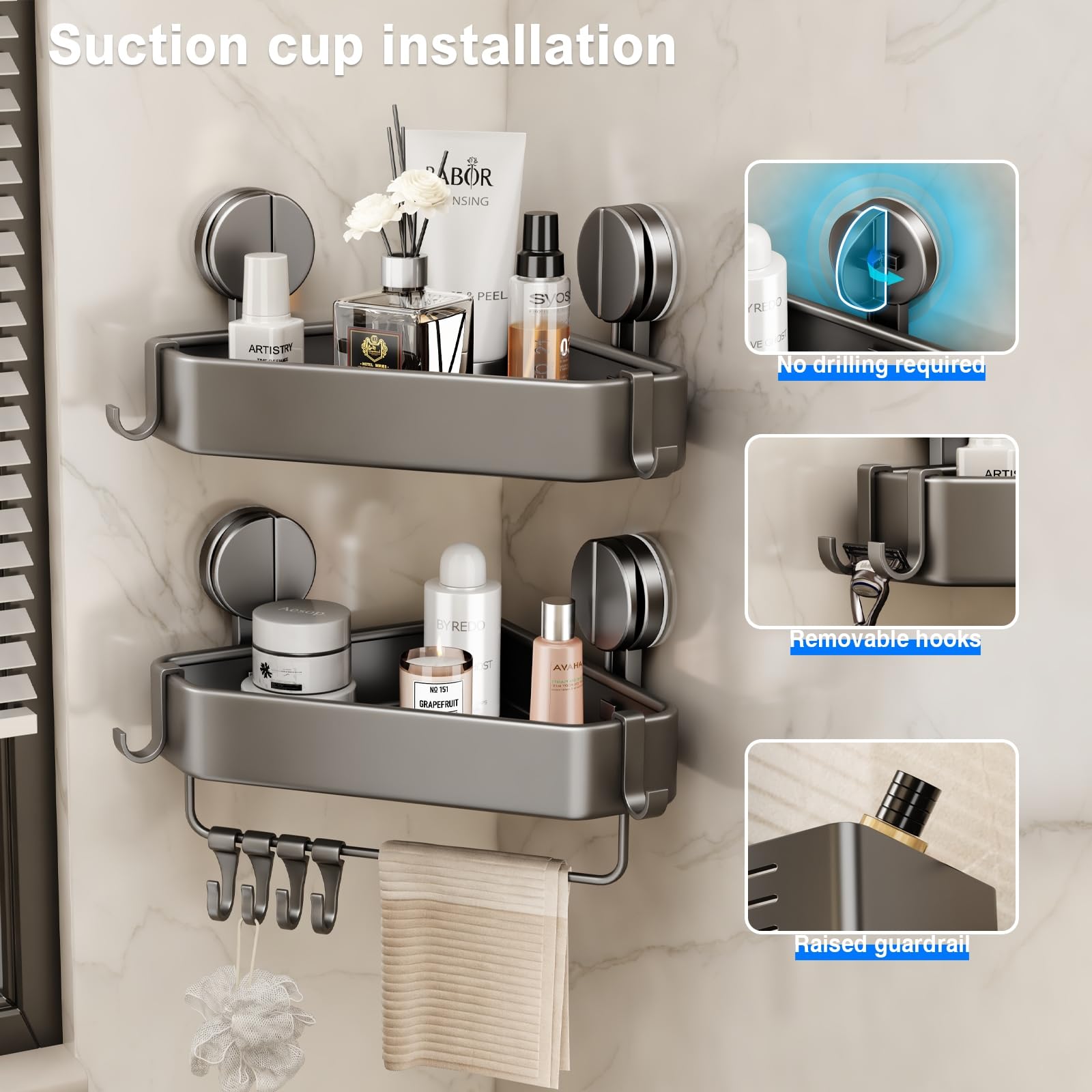 Mustorn close-up of large suction cup demonstrating strong hold