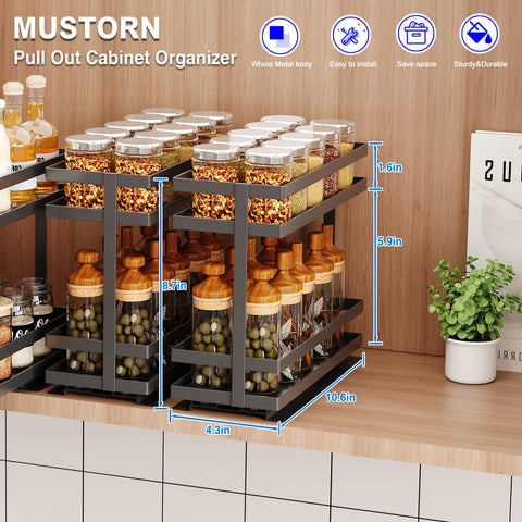Mustorn close-up of top tier showing secure jar placement and better visibility