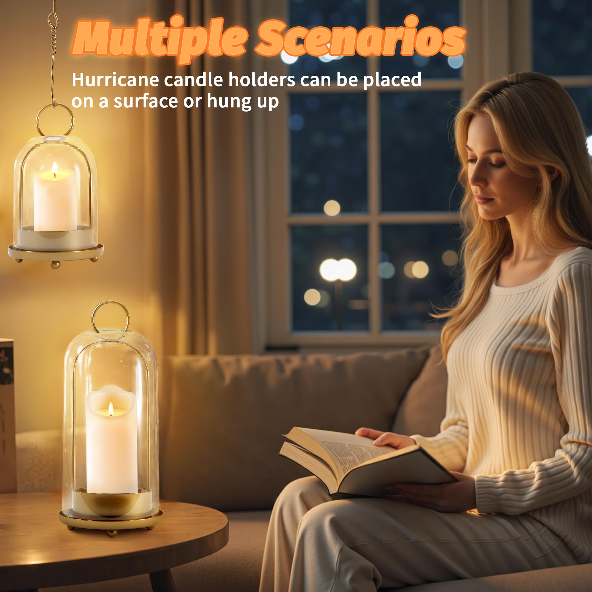 MUTUALUS holder beside candle for size comparison and fit confirmation