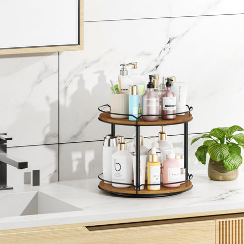 MUTUALUS on bathroom vanity holding toiletries for tidy grooming