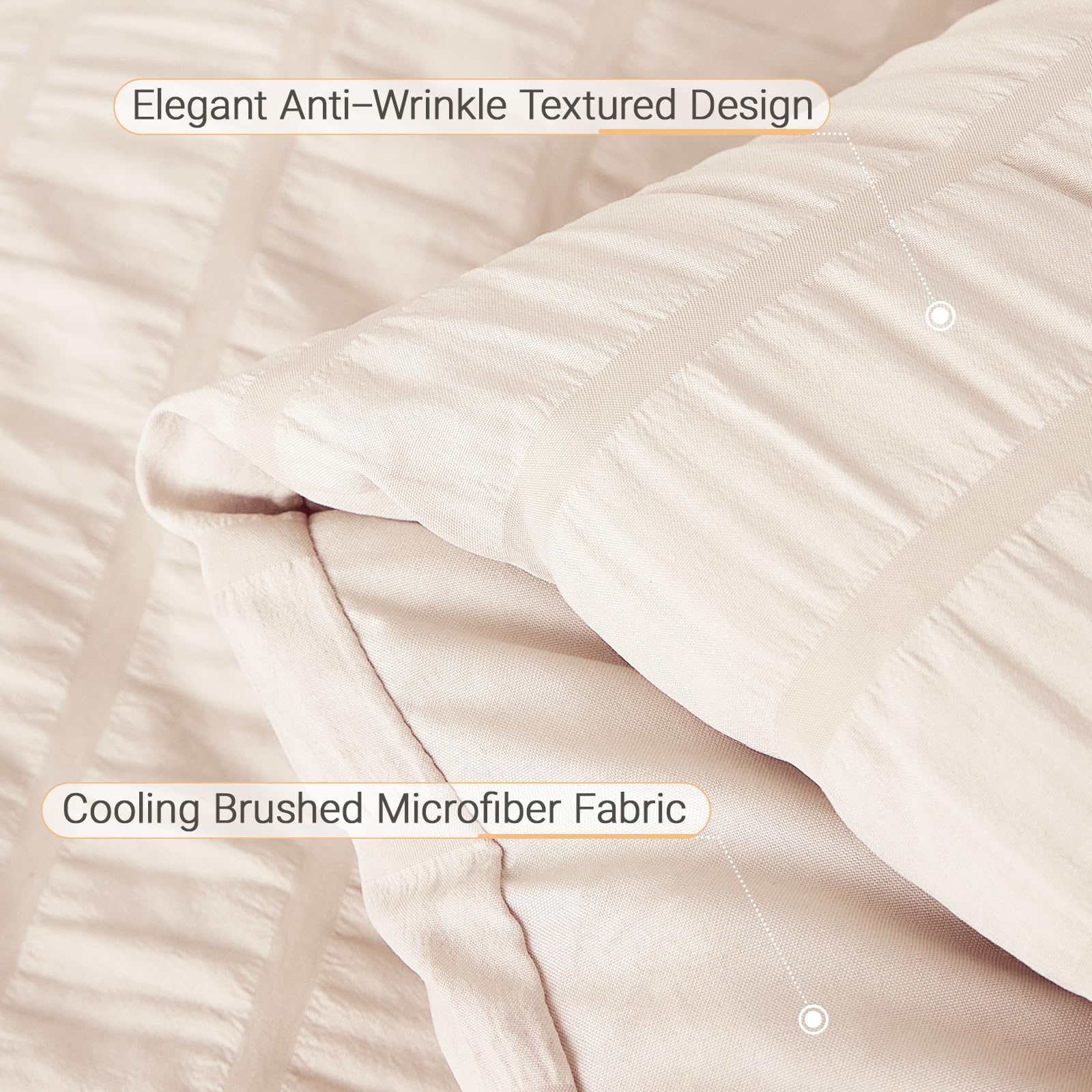 MUXHOMO comforter corner showing lofted fill for cushioned sleep support