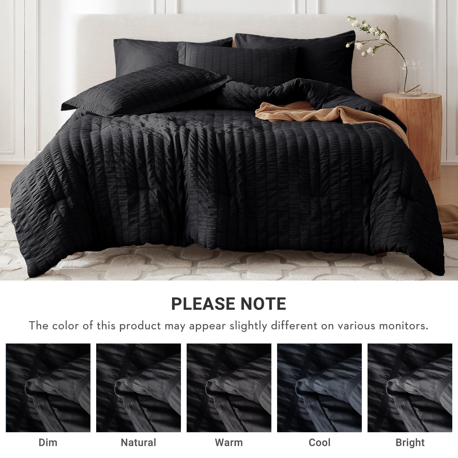 MUXHOMO comforter edge stitching detail showing reinforced seams for durability