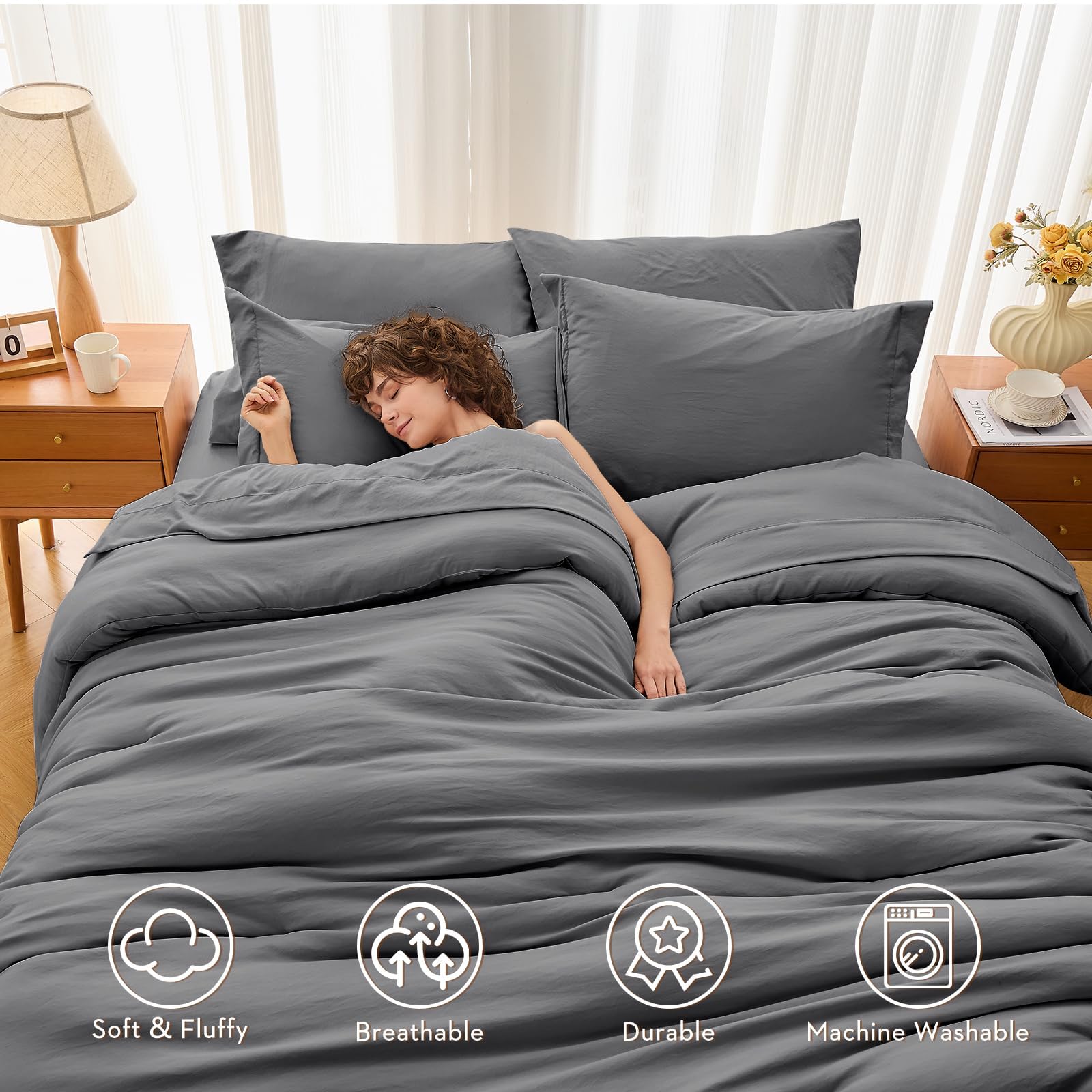 MUXHOMO brushed microfiber close-up showing soft texture and breathable finish