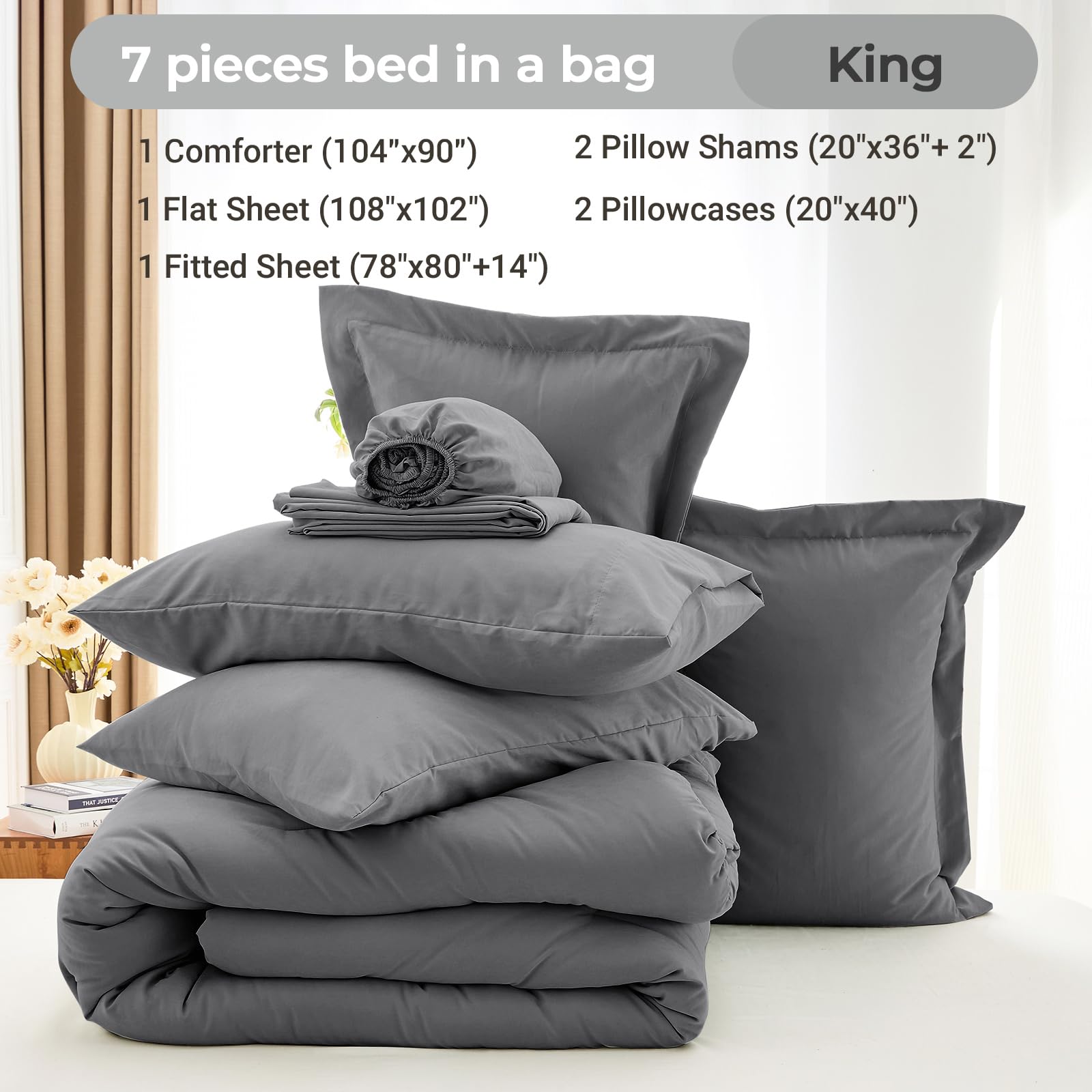 MUXHOMO fitted sheet deep pocket demonstrating 14-inch fit for thicker mattresses
