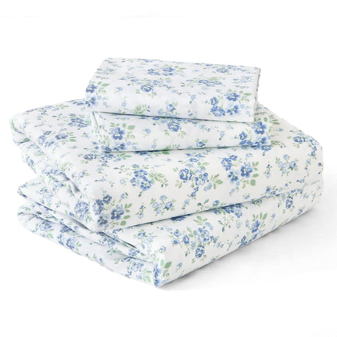MUXHOMO front packaging showing Blossoms Light Blue design and included pieces