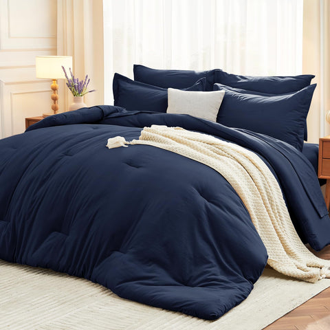 MUXHOMO front view of navy blue set showing coordinated pieces and appeal