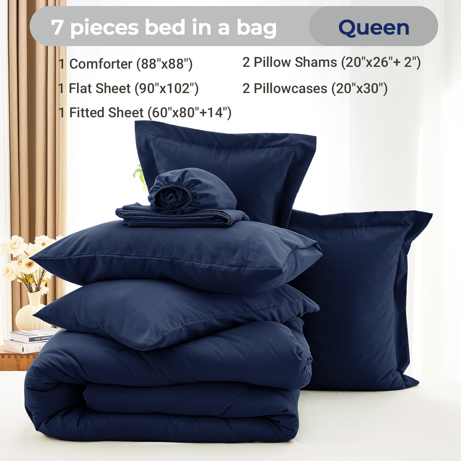 MUXHOMO pillowcase showing envelope closure to keep pillows secure