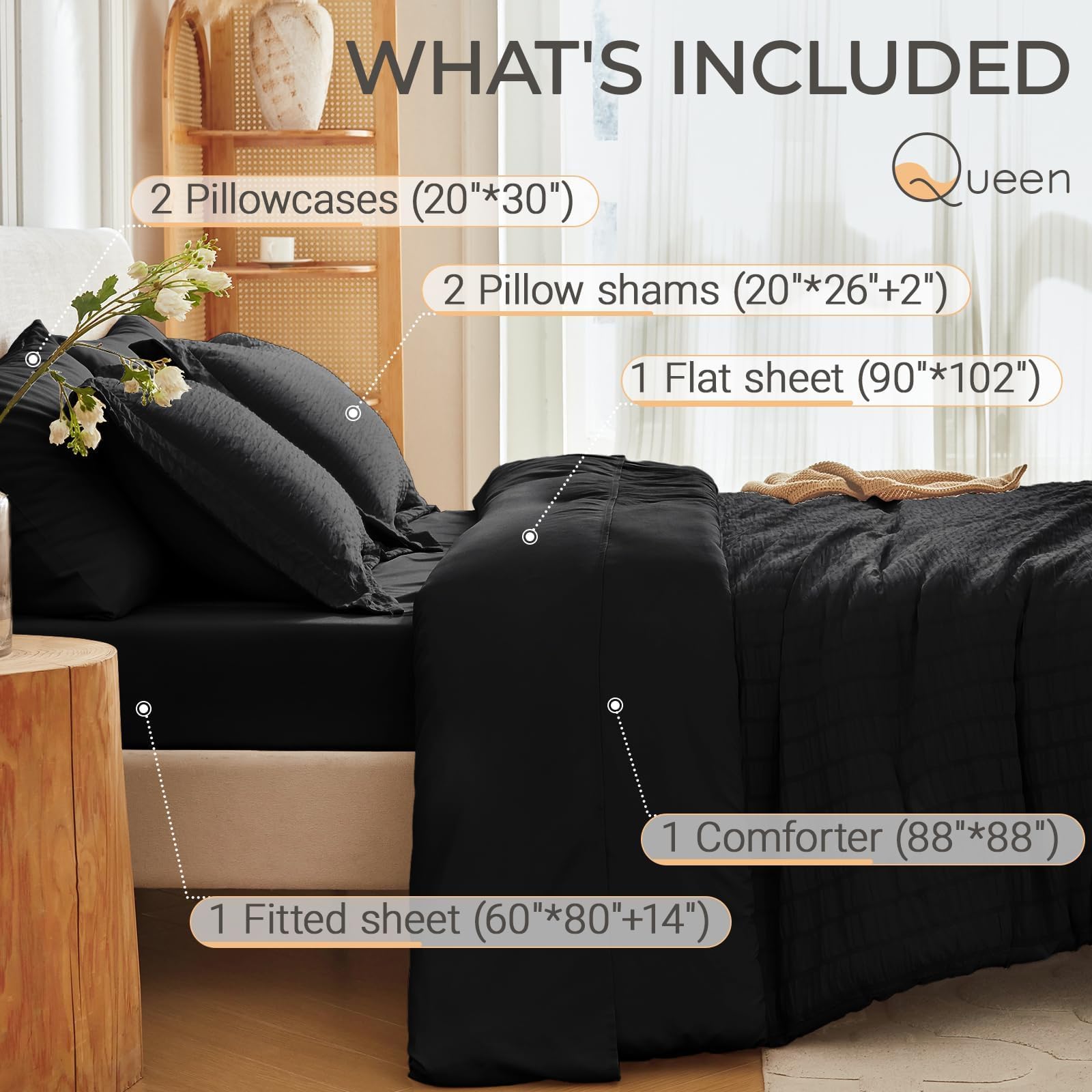 MUXHOMO pillowcase envelope closure keeps pillows neatly tucked and tidy