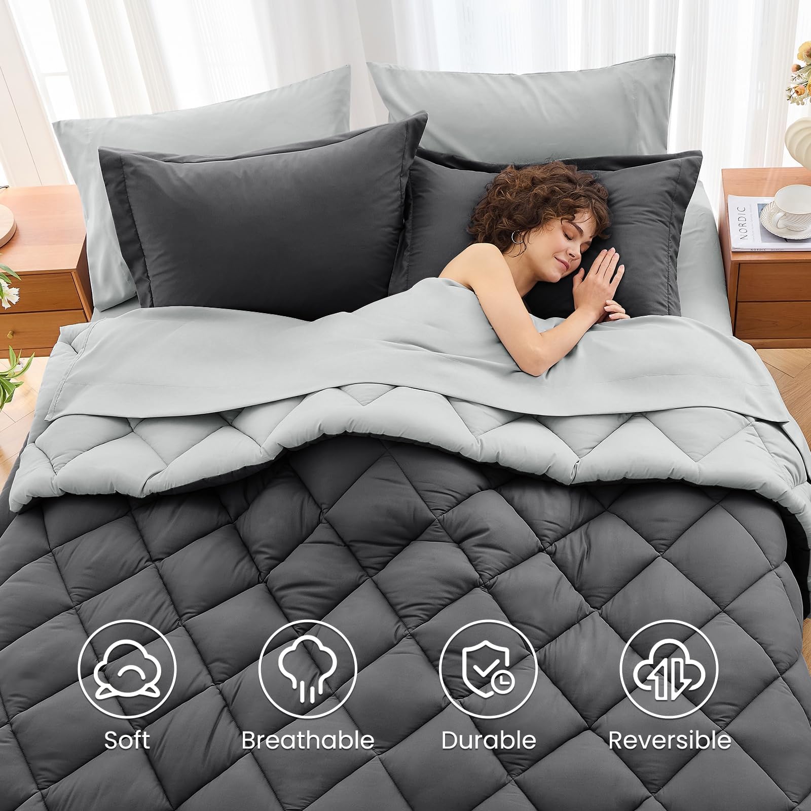 MUXHOMO envelope-closure pillowcase keeping pillows tidy and covered benefit