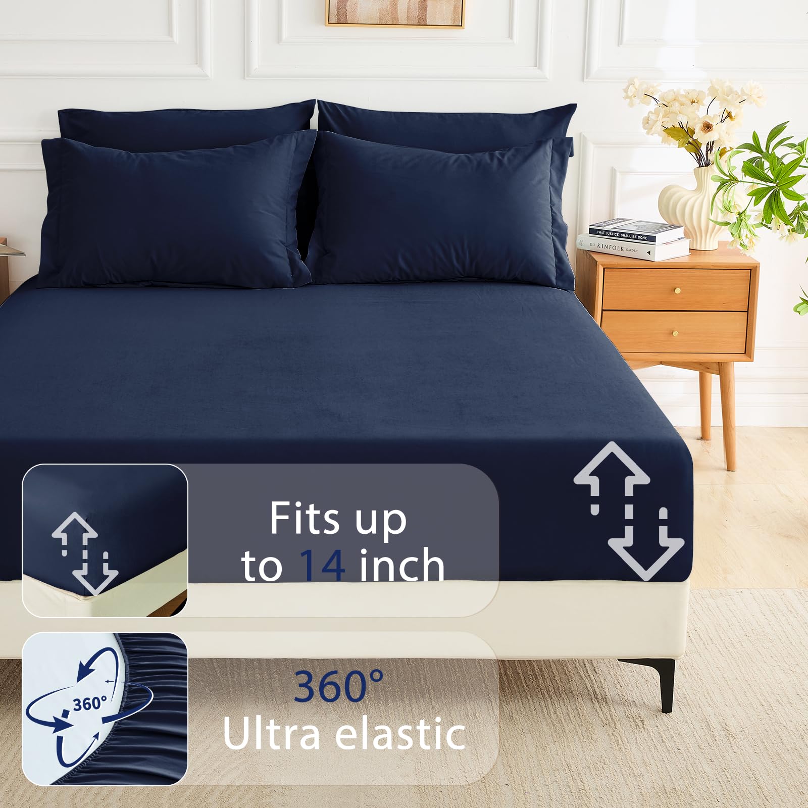 MUXHOMO pillow shams and pillows highlighting tailored edge and layering
