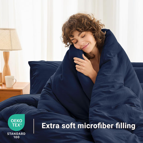 MUXHOMO fitted sheet on mattress demonstrating 14-inch deep pocket fit benefit