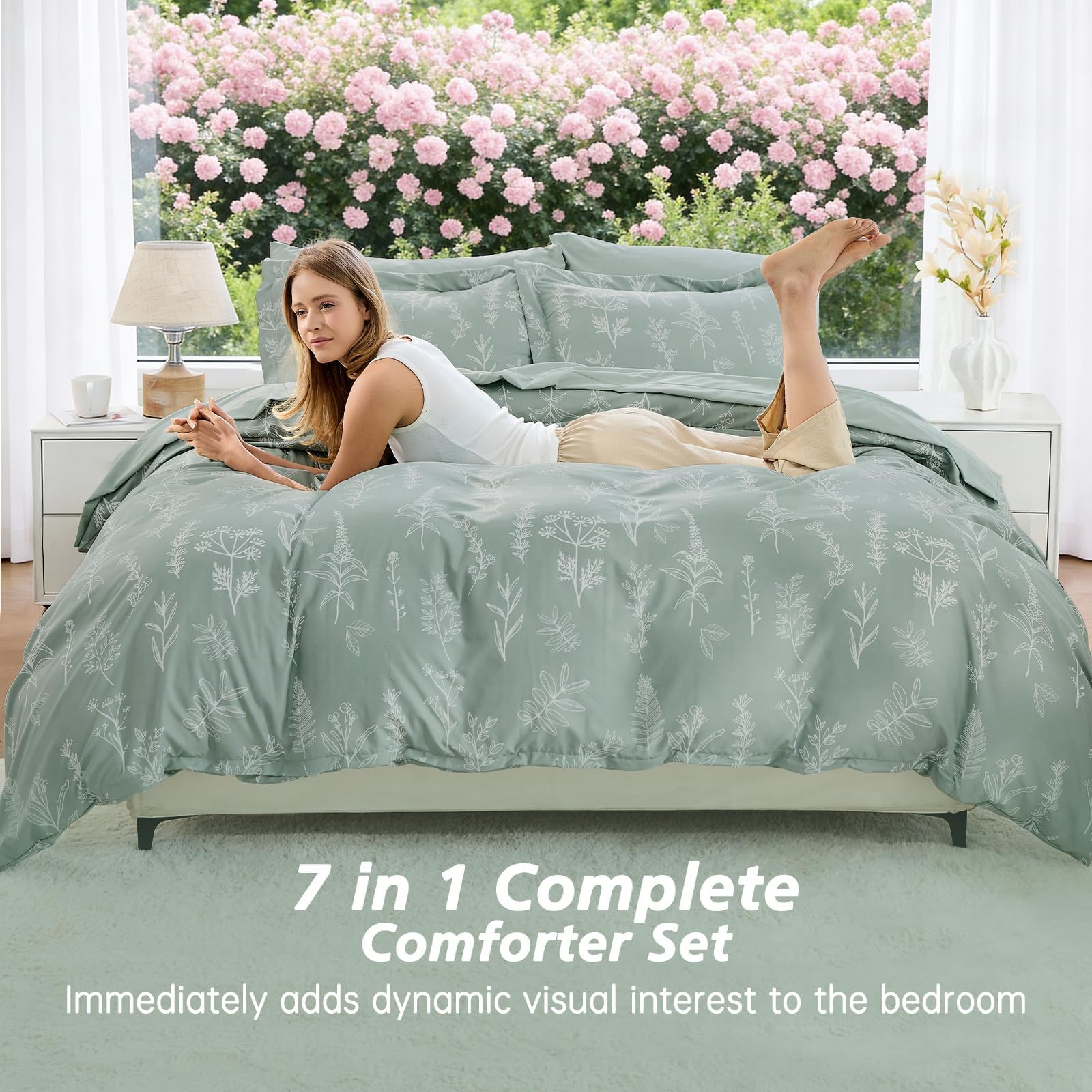 MUXHOMO fitted sheet on mattress showing deep 14-inch pocket fit