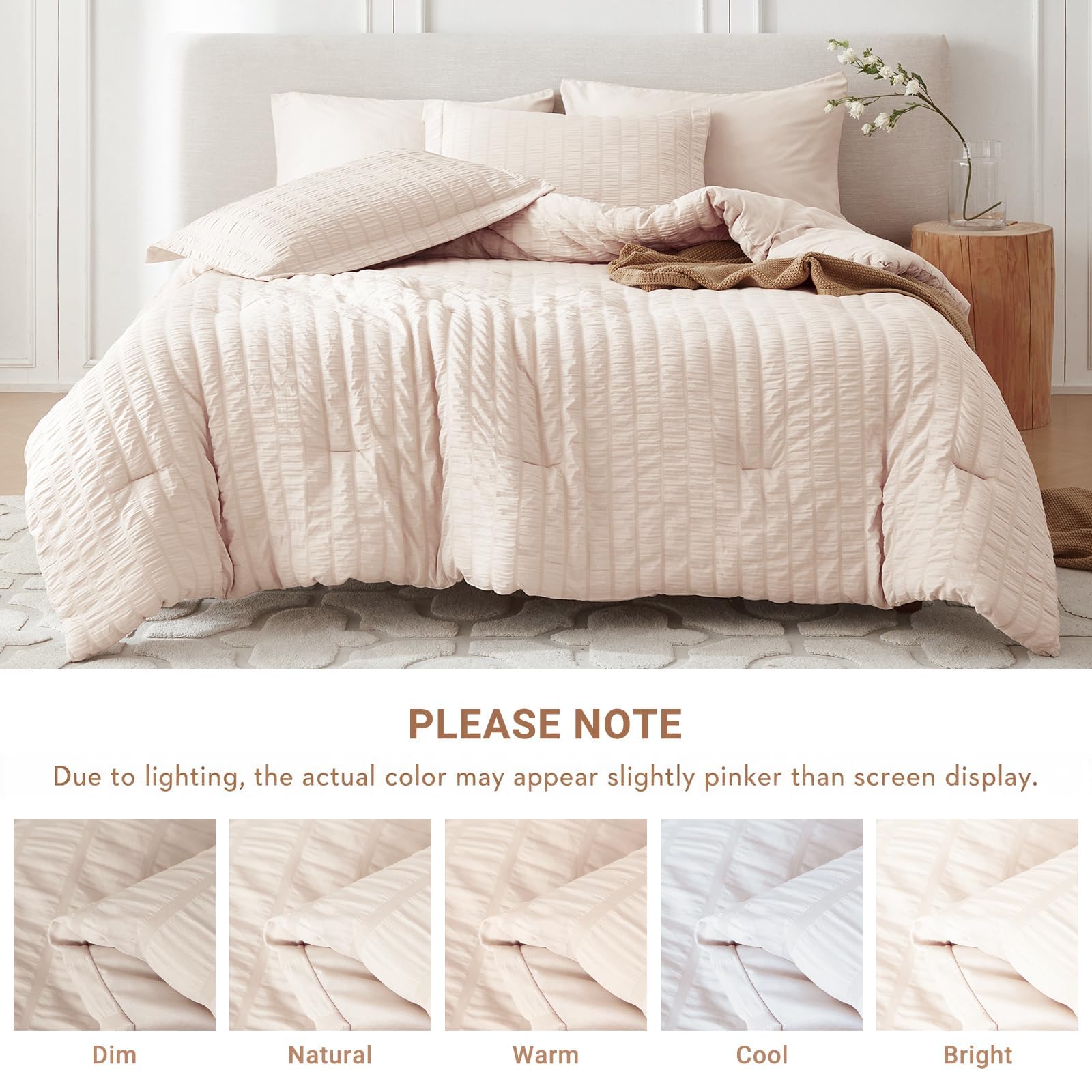 MUXHOMO fitted sheet pocket depth detail showing secure 14 inch fit