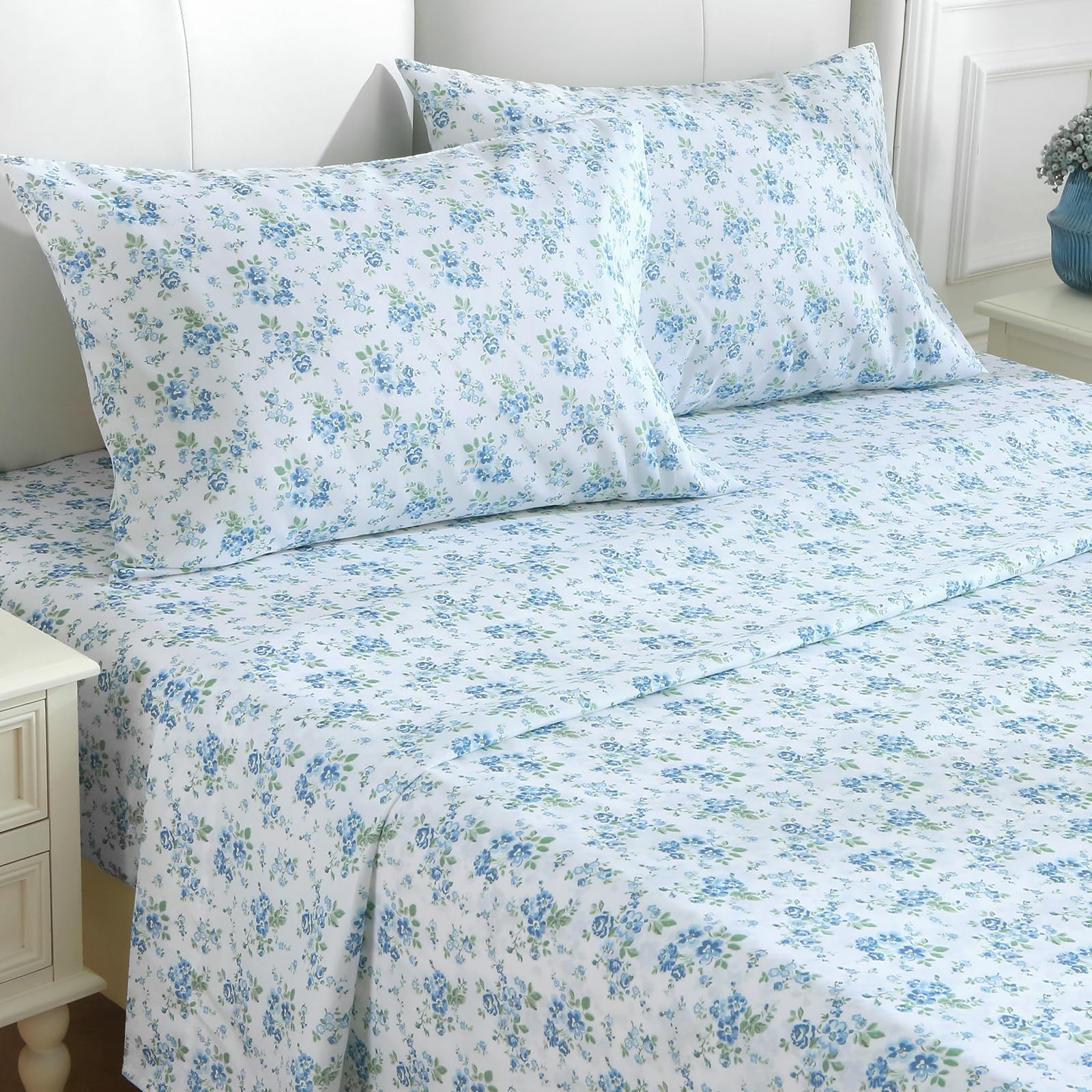 MUXHOMO sheets freshly laundered showing wrinkle-resistant smoothness