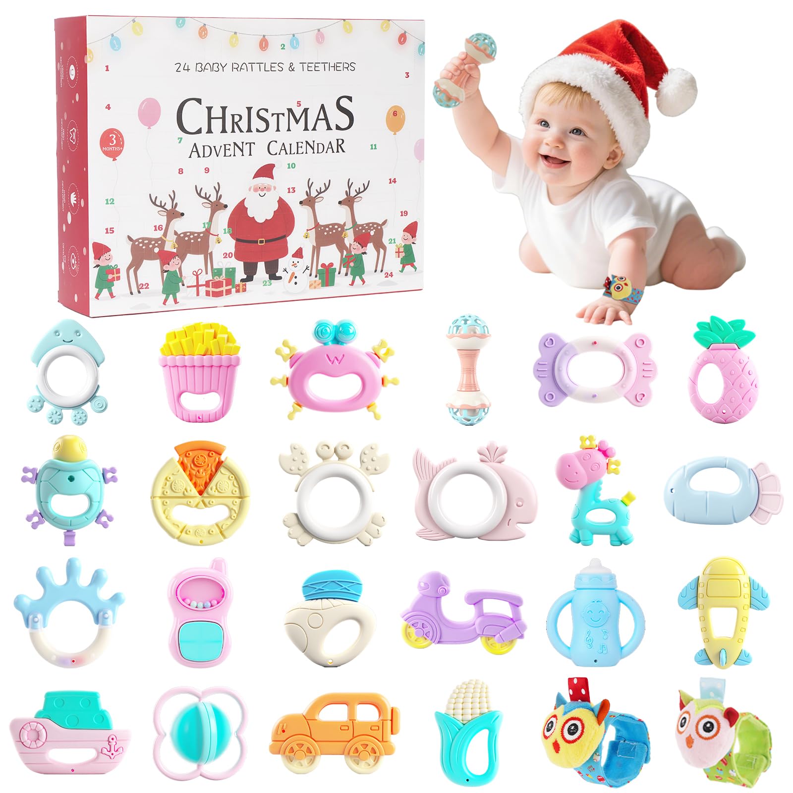 Muzlineuro front packaging showing 24-day advent box and pastel design, attractive gift