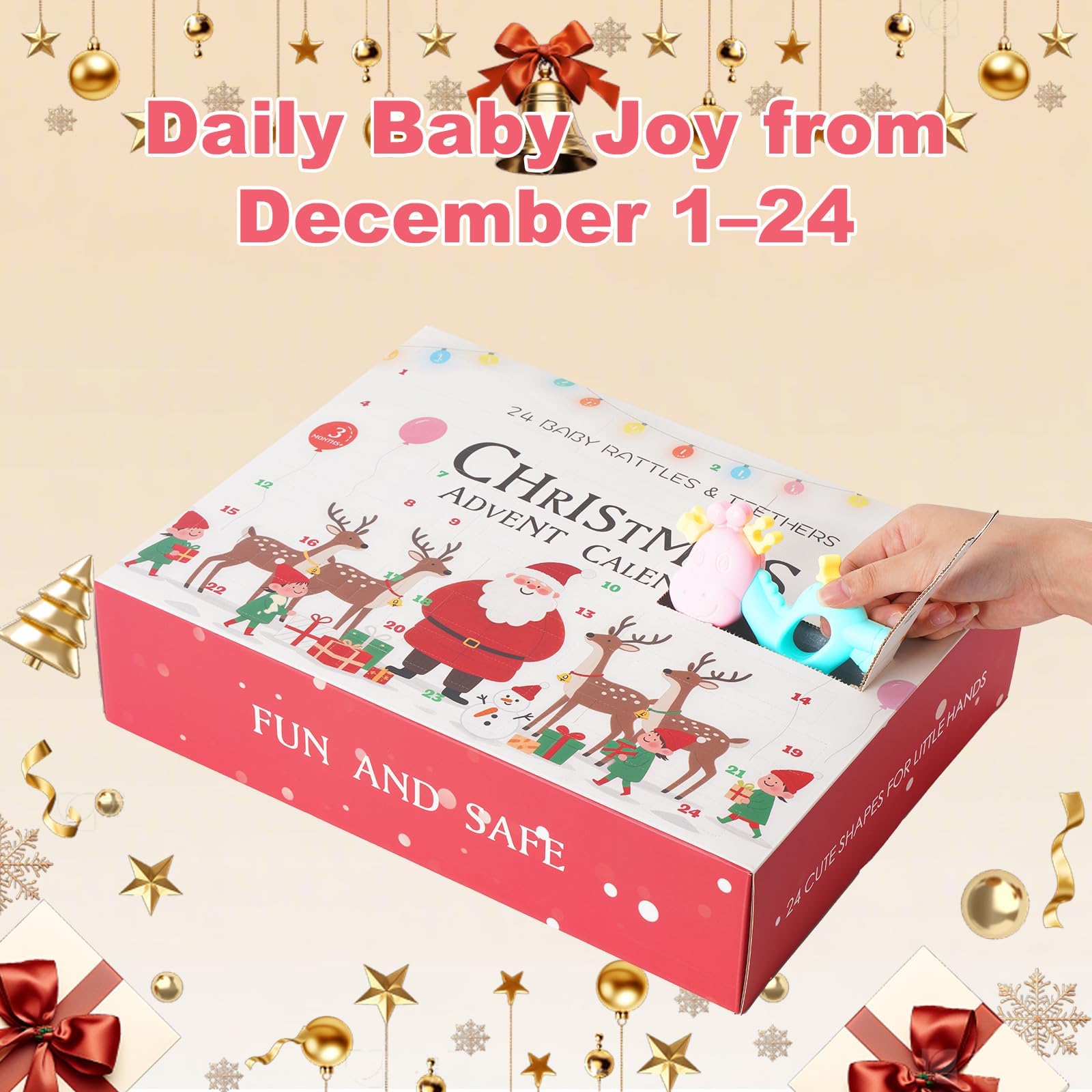 Muzlineuro lifestyle under tree showing boxed calendar as festive, thoughtful present