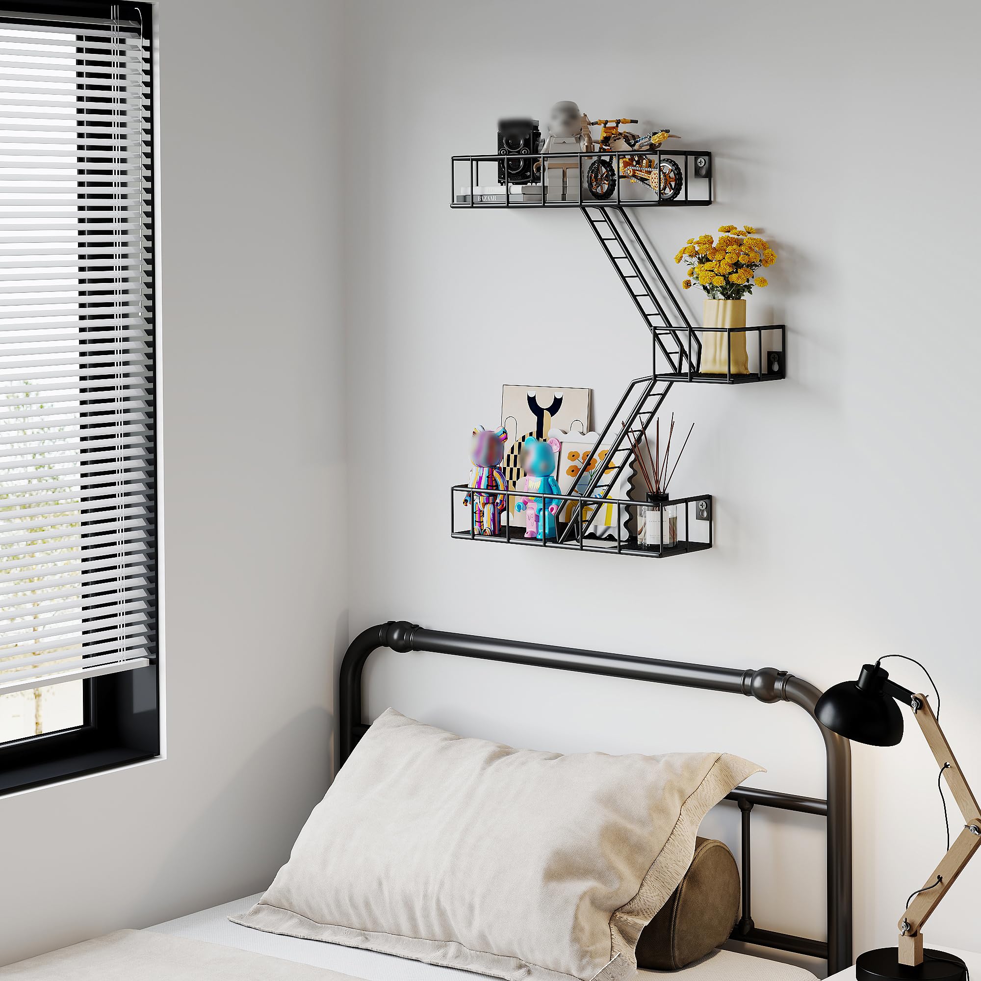 MVPSONAG bedroom wall display setup illustrating organized small-item storage