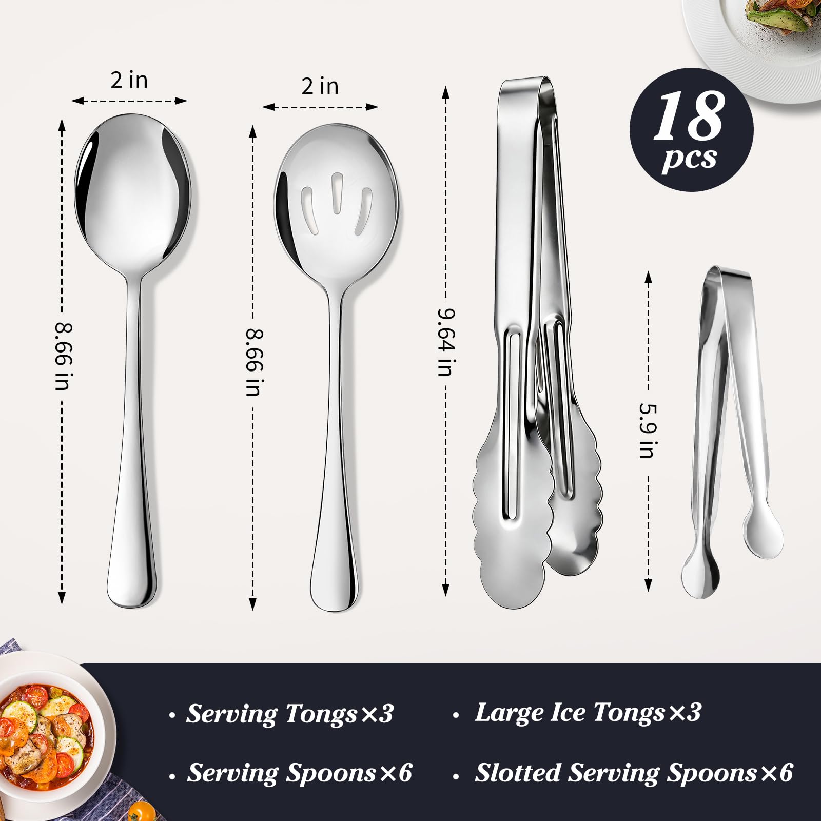 mwellewm appetizer tongs shown in hand for scale and precise guest-friendly serving