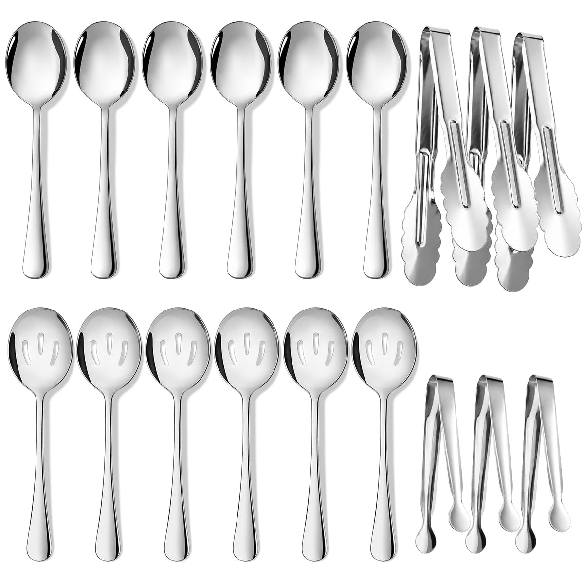 mwellewm front layout showing all 18 pieces and polished finish for elegant presentation