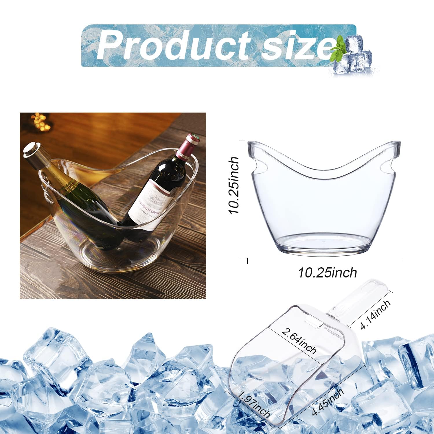 mwellewm inside view with ice and bottles showing cooling capacity benefit