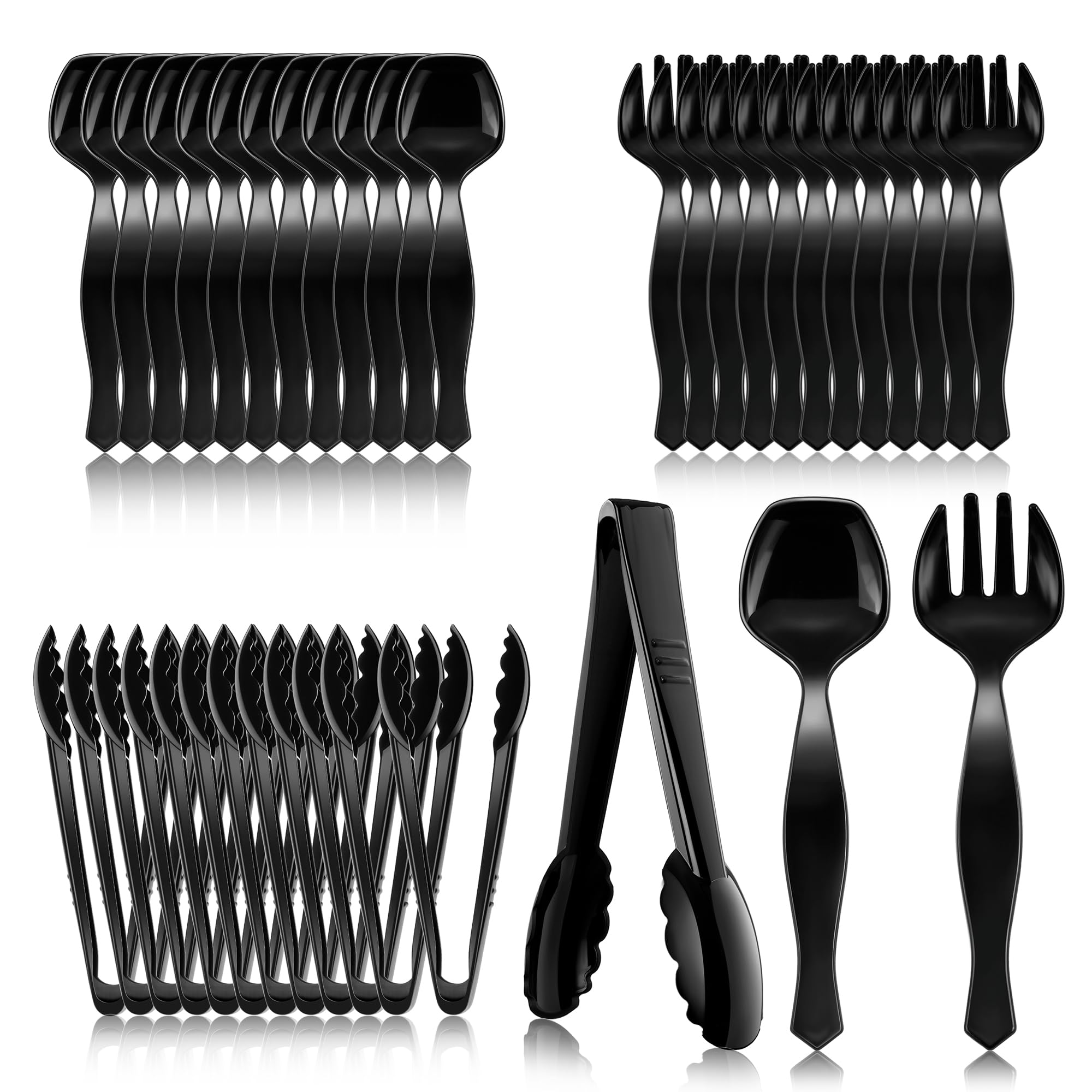 mwellewm utensils in a party setting showing modern black style benefit
