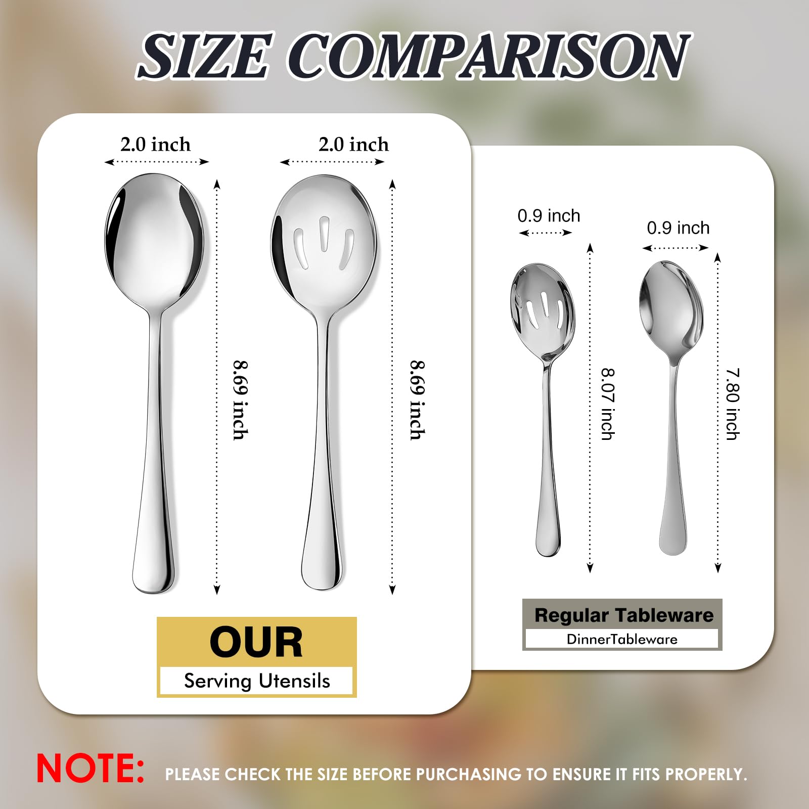 mwellewm slotted serving spoon close-up showing drainage and portion control benefit