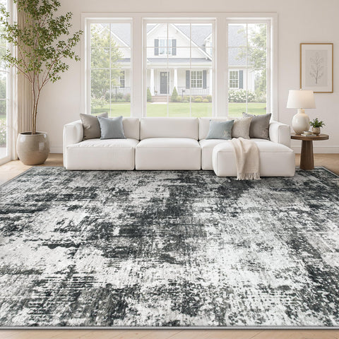 MXSANYOO folded rug prepared for machine washing demonstrating easy care