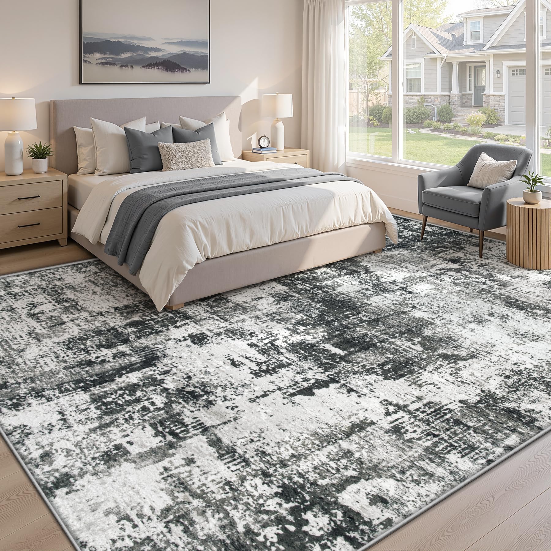 MXSANYOO non-slip backing close-up giving secure grip and preventing rug movement