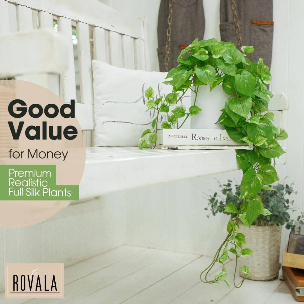 MY ROVALA placed in bathroom showing moisture-safe decor and consistent green look