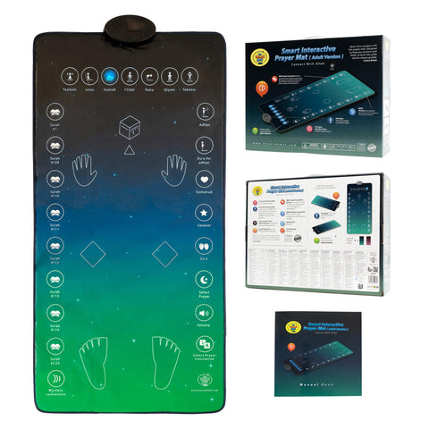 My Salah Mat front view showing guided lights and user-friendly layout for easier prayer