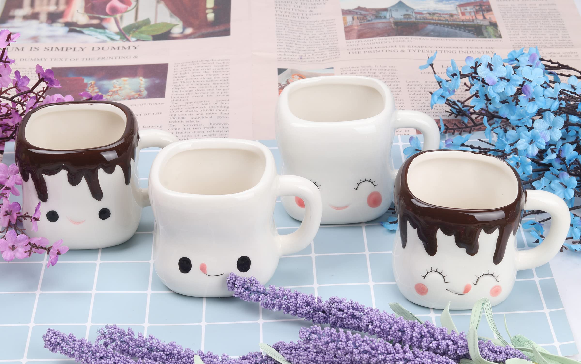 Mycts close-up of mug smile detail highlighting durable ceramic print