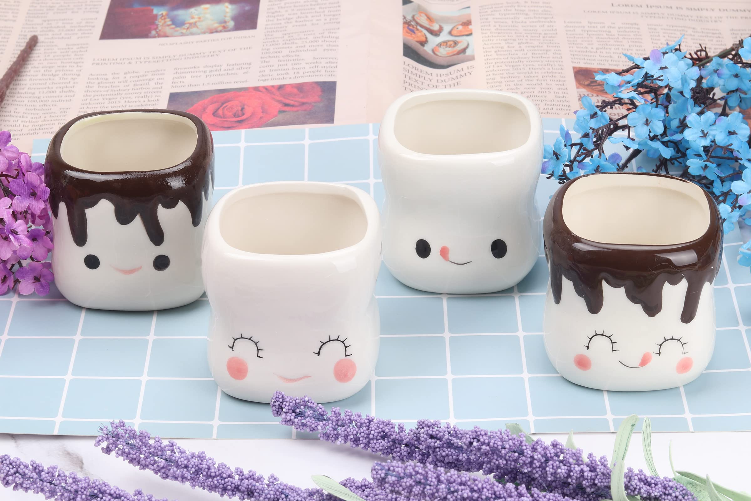 Mycts side profile of a single mug highlighting ceramic curve and easy-grip design benefit