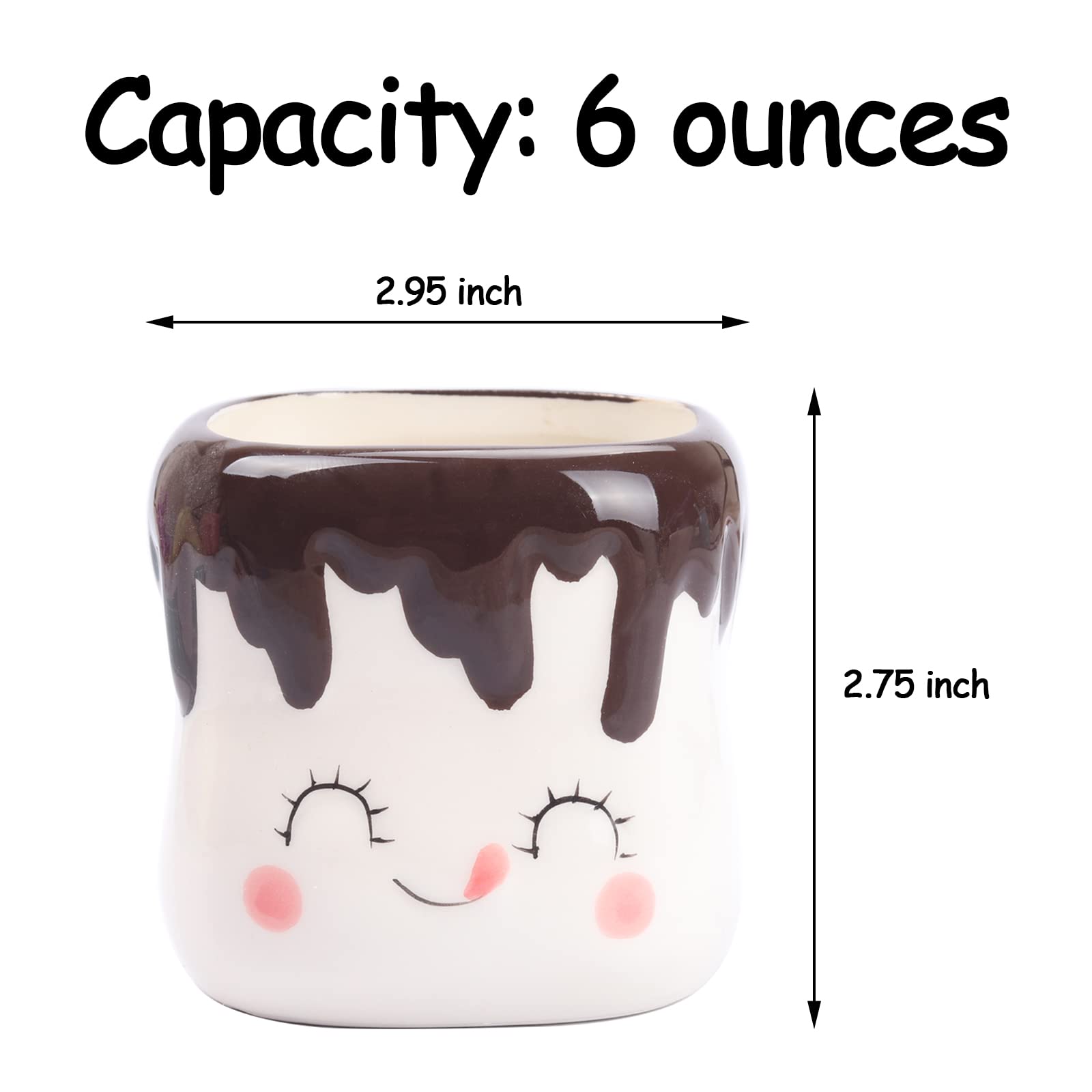 Mycts mug next to hand showing 6oz size scale and convenient portion control benefit
