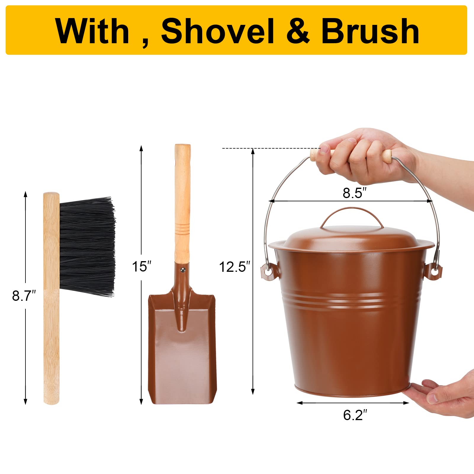 MYFIREPLACEDIRECT wooden handle close-up offering heat-resistant grip benefit