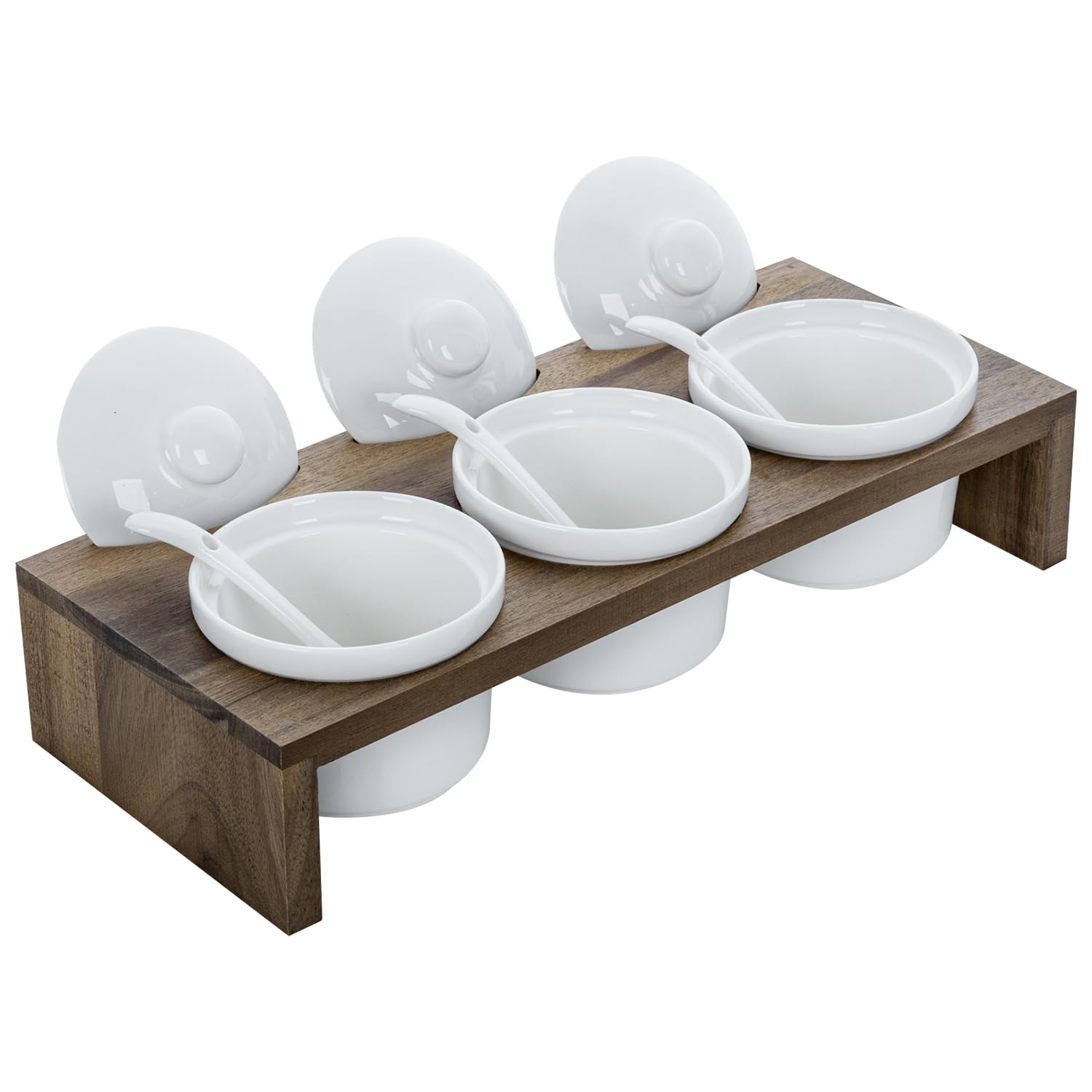MyGift bowls with lids and spoons staged to show hygienic covered servings