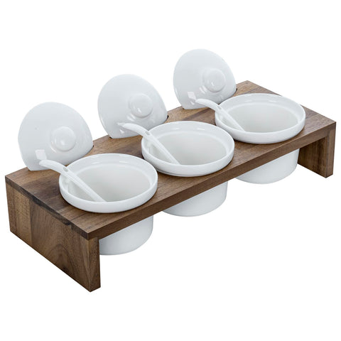 MyGift bowls with lids and spoons staged to show hygienic covered servings