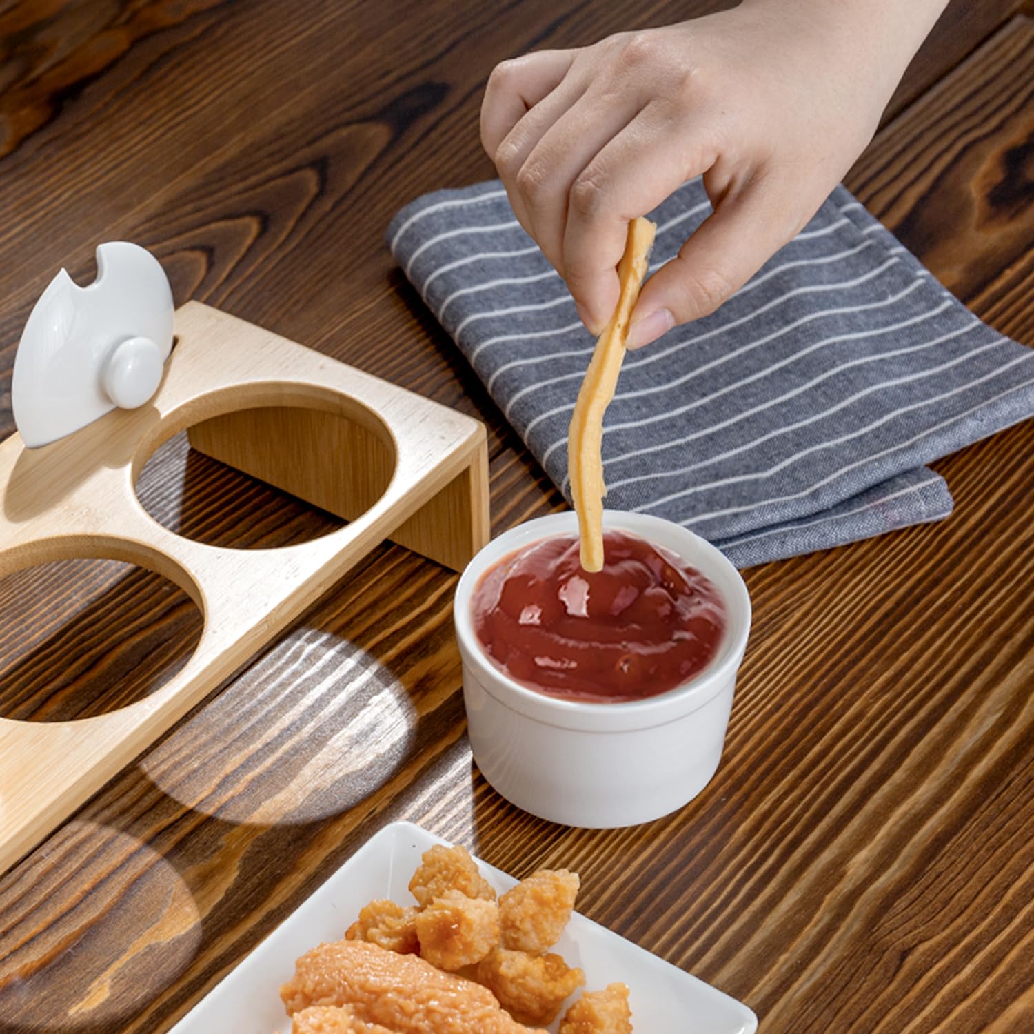 MyGift bowls filled with condiments displaying variety serving capability