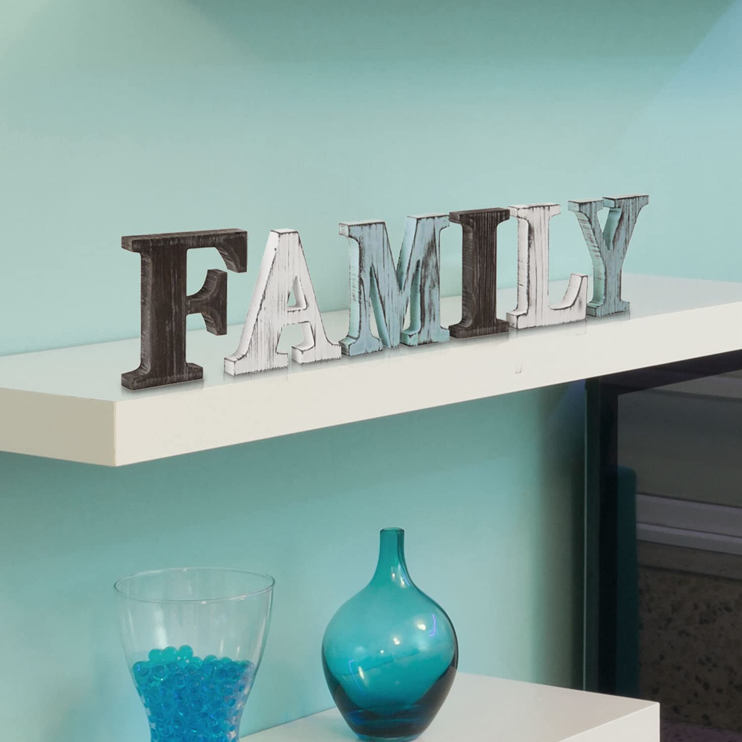 MyGift close-up of distressed wood texture showing handcrafted finish and vintage feel