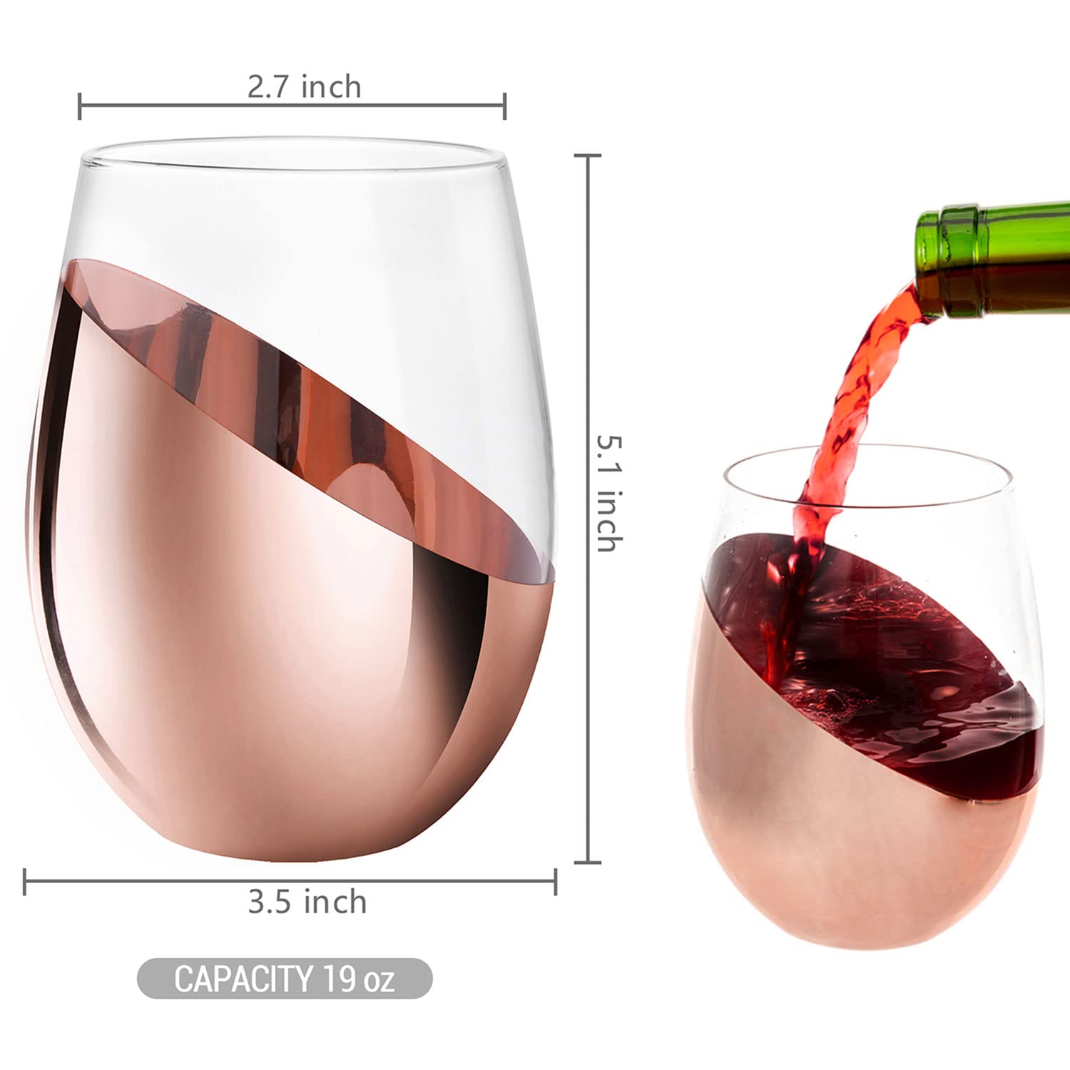 MyGift glass held in hand to show 18 oz scale and comfortable grip benefit