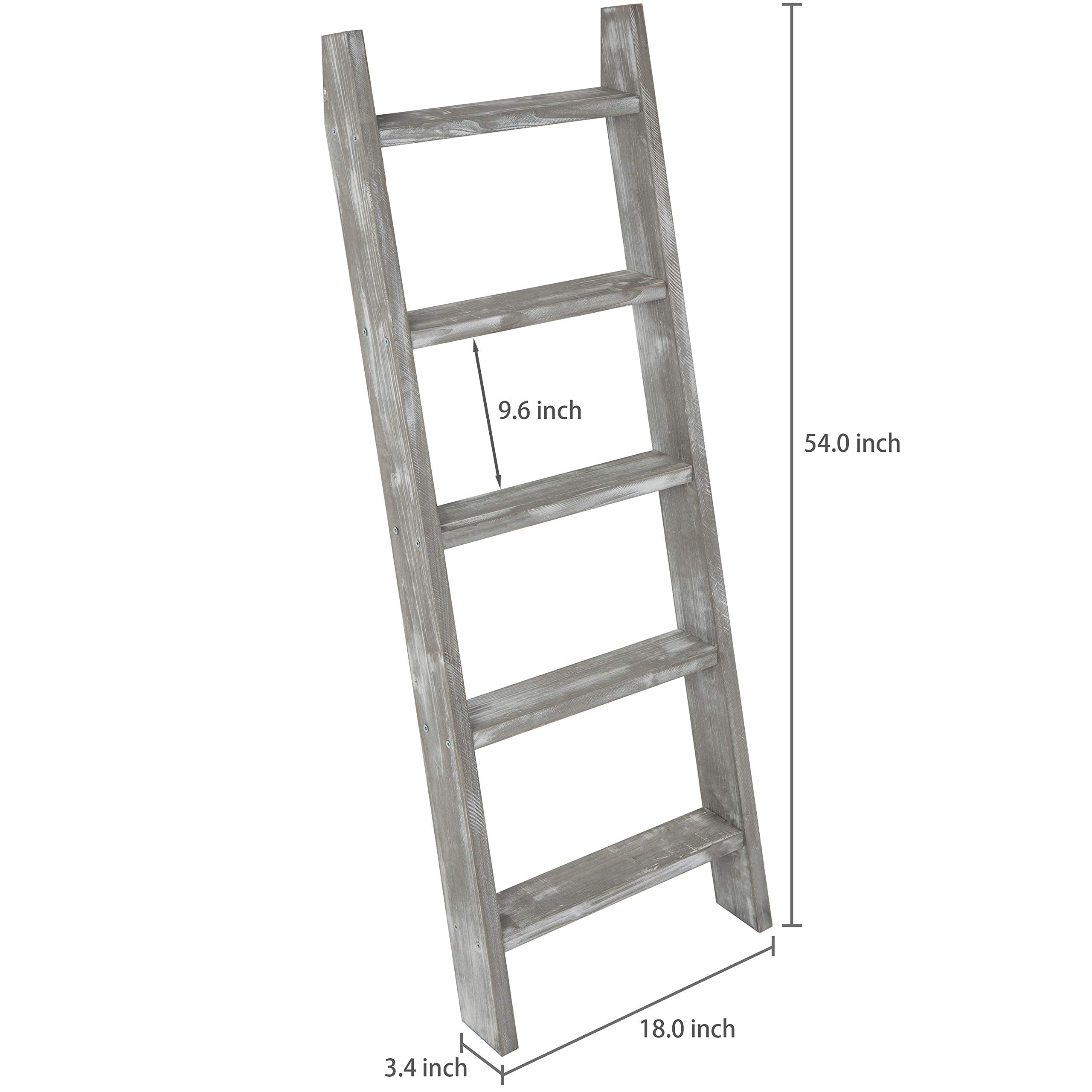 MyGift ladder angled against wall demonstrating no-install convenience