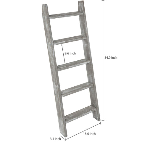 MyGift ladder angled against wall demonstrating no-install convenience
